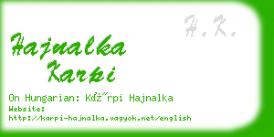 hajnalka karpi business card